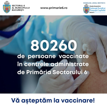 Campania de vaccinare continuă în sectorul 6!